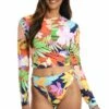 In The Tropics Cropped Rashguard - FINAL SALE -Lablanca Sales Shop CT2BA50 MLT F1