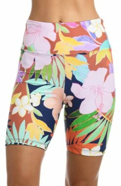 In The Tropics Reversible High Waist Bike Short - FINAL SALE