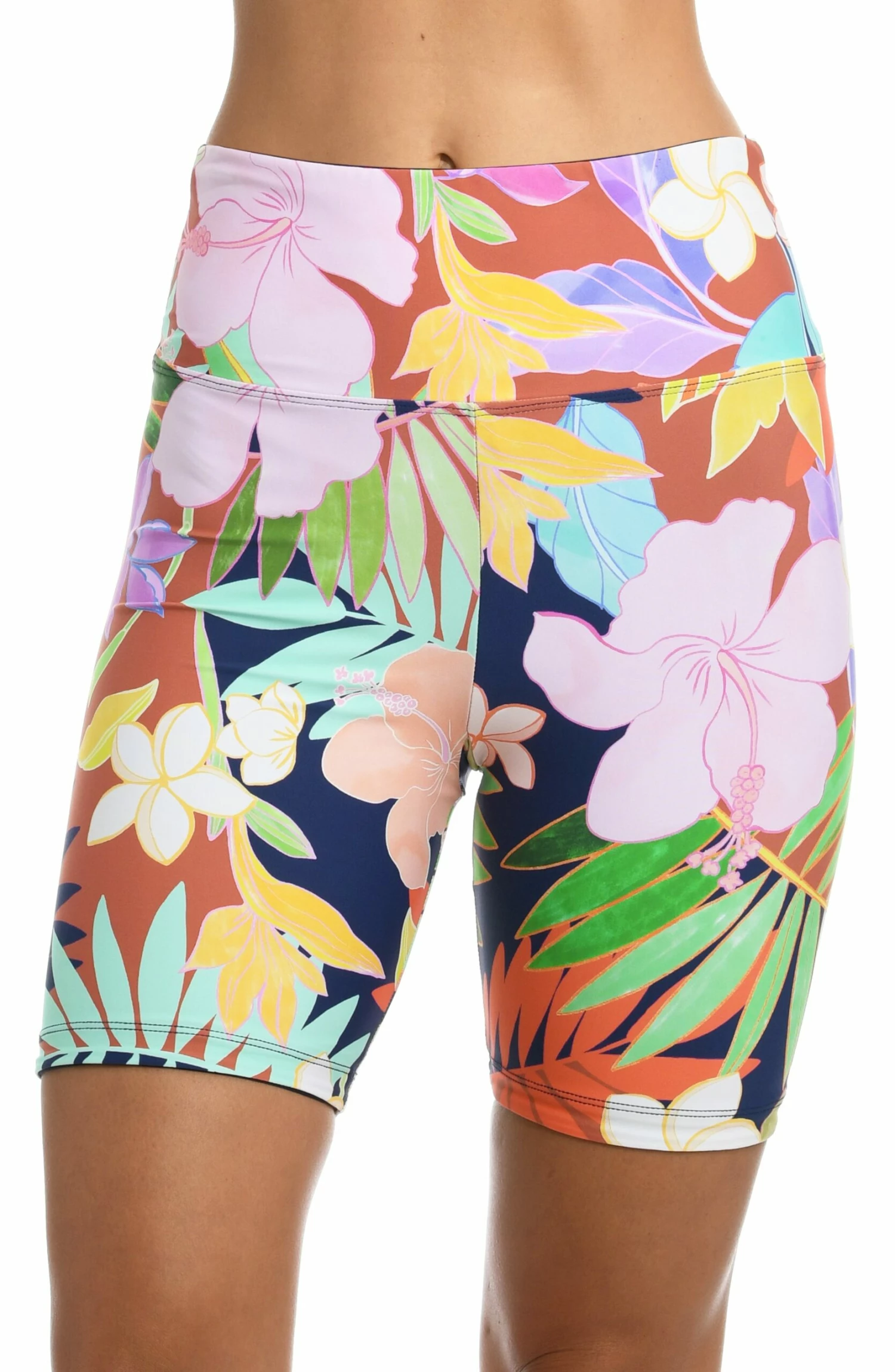 In The Tropics Reversible High Waist Bike Short - FINAL SALE 3 In The Tropics Reversible High Waist Bike Short - FINAL SALE