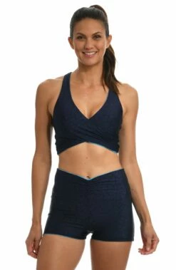 Head In The Clouds Reversible Mid Waist Bike Short - FINAL SALE -Lablanca Sales Shop CT2BD61 POL F