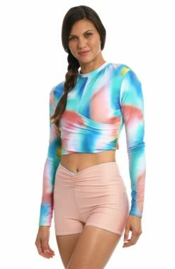 Sunset Tide Reversible Mid Waist Bike Short - FINAL SALE 14 Sunset Tide Reversible Mid Waist Bike Short - FINAL SALE -Lablanca Sales Shop CT2BF61 MLT F7