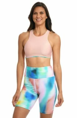 Sunset Tide Reversible High Waist Bike Short - FINAL SALE -Lablanca Sales Shop CT2BF63 MLT F1