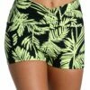 Abstract Palm Reversible Mid-Waist Bike Short - FINAL SALE -Lablanca Sales Shop CT2BK61 BLK F4
