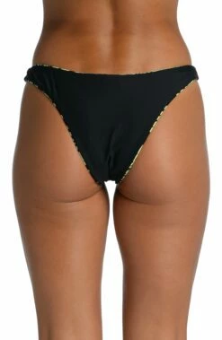 Abstract Palm Reversible Cheeky Hipster Bottom - FINAL SALE -Lablanca Sales Shop CT2BK91 BLK REV B3
