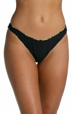 Abstract Palm Reversible Cheeky Hipster Bottom - FINAL SALE -Lablanca Sales Shop CT2BK91 BLK REV F4