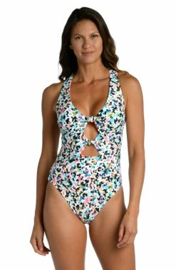 Camo Cheetah Reversible Over-The-Shoulder One Piece - FINAL SALE