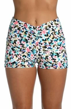 Camo Cheetah Reversible High-Waist Bike Short - FINAL SALE