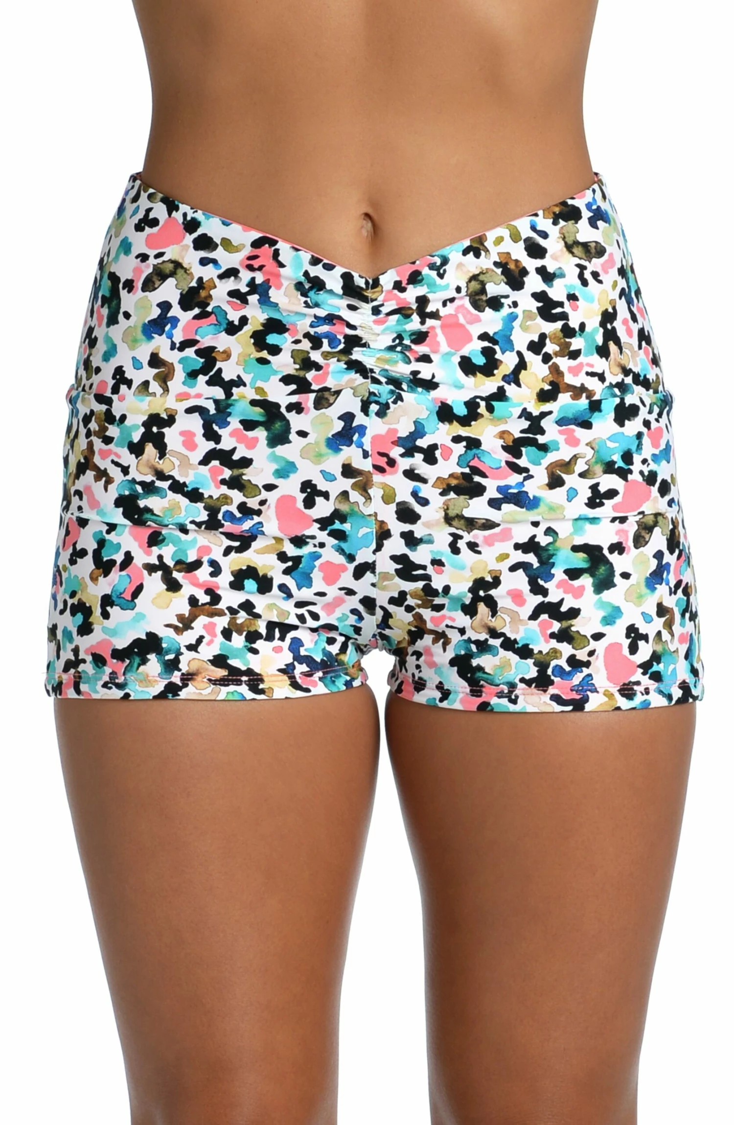 Camo Cheetah Reversible High-Waist Bike Short - FINAL SALE 3 Camo Cheetah Reversible High-Waist Bike Short - FINAL SALE