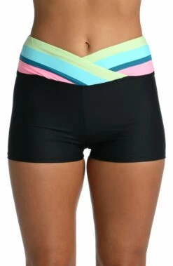 Colorblock Mid-Waist Bike Short - FINAL SALE