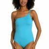 Island Goddess Lace Back One Shoulder One Piece - Azul -Lablanca Sales Shop LB0IG14 AZL F 1