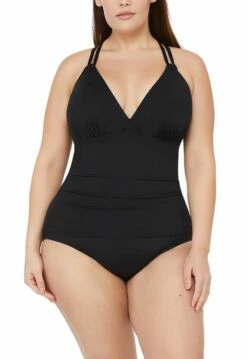 Island Goddess Underwire Cross-Back One Piece -Lablanca Sales Shop LB0IG16W BLK A