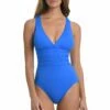Island Goddess Multi-Strap Cross-Back One Piece - Capri Blue -Lablanca Sales Shop LB0IG22CPB F