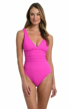 Island Goddess Multi-Strap Cross-Back One Piece - Orchid