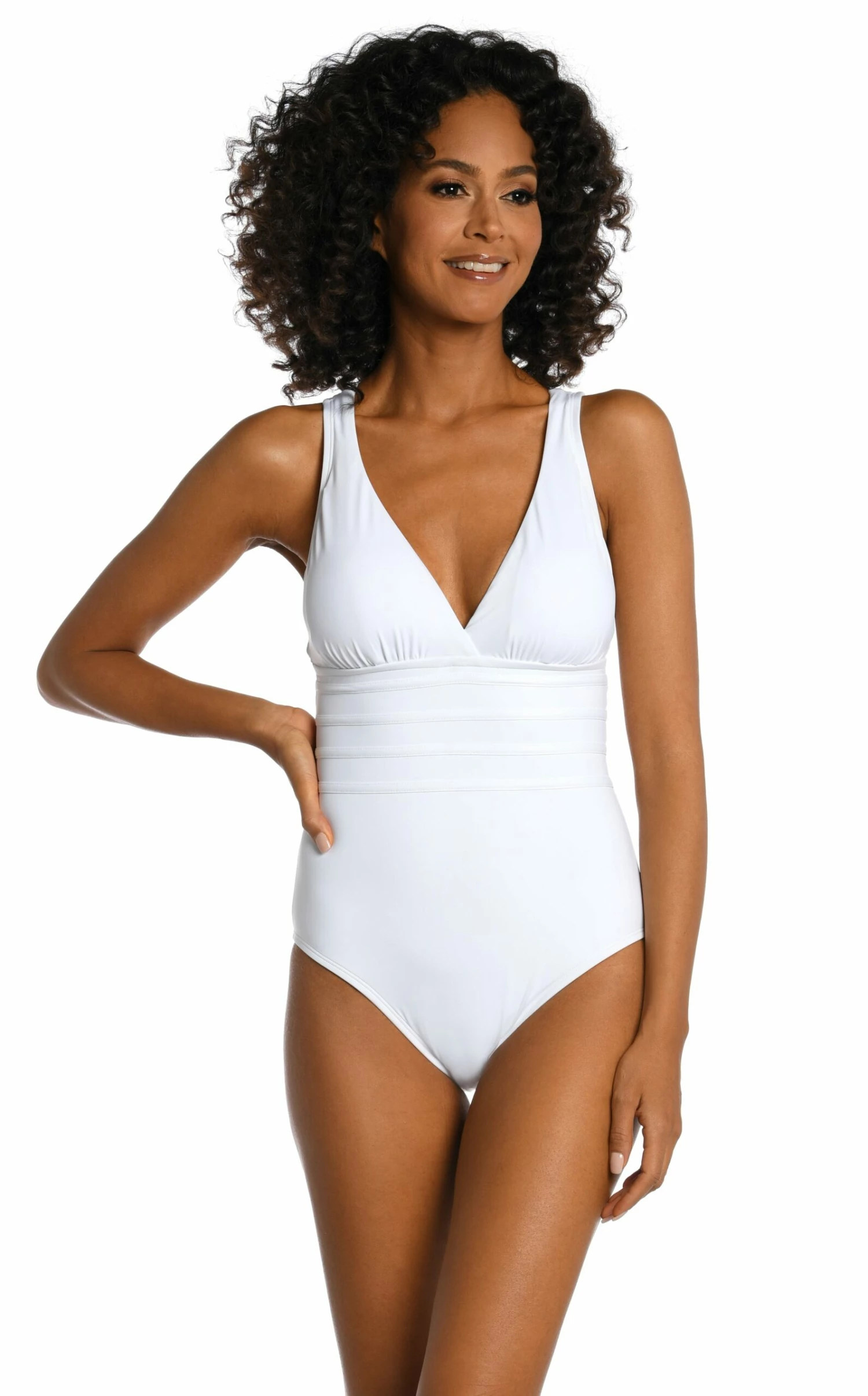 Island Goddess Multi-Strap Cross-Back One Piece - White 3 Island Goddess Multi-Strap Cross-Back One Piece - White