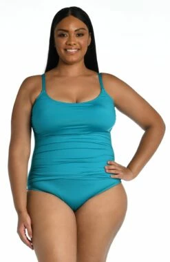 Island Goddess Lingerie One Piece - Turquoise -Lablanca Sales Shop LB0IG24W TUR F