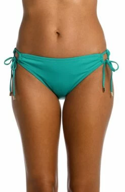Island Goddess Side Tie Hipster Bottom - Emerald