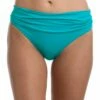 Island Goddess Shirred Band Hipster Bottom - Turquoise