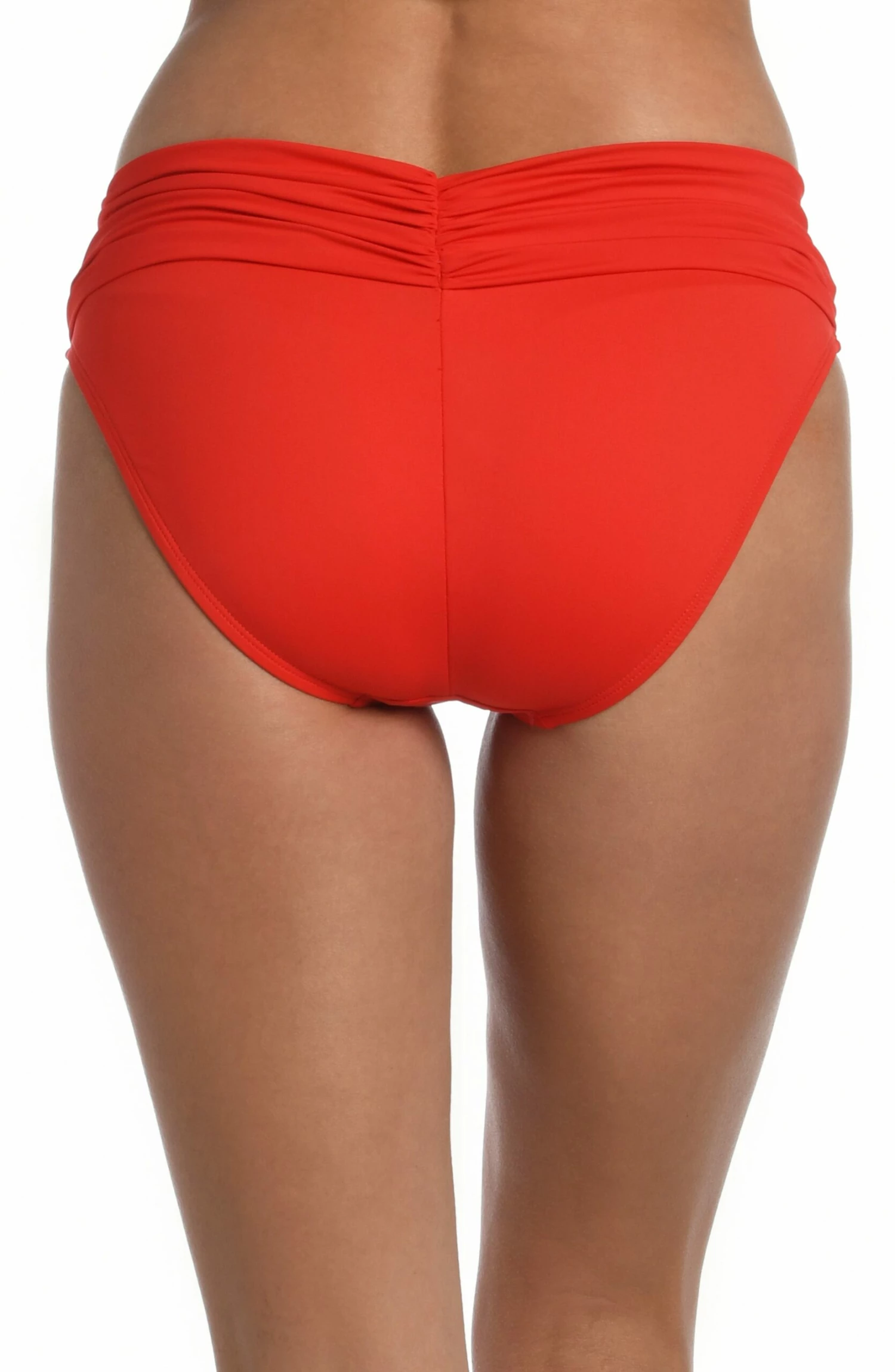 Island Goddess Shirred Band Hipster Bottom - Cherry 4 Island Goddess Shirred Band Hipster Bottom - Cherry - Image 2