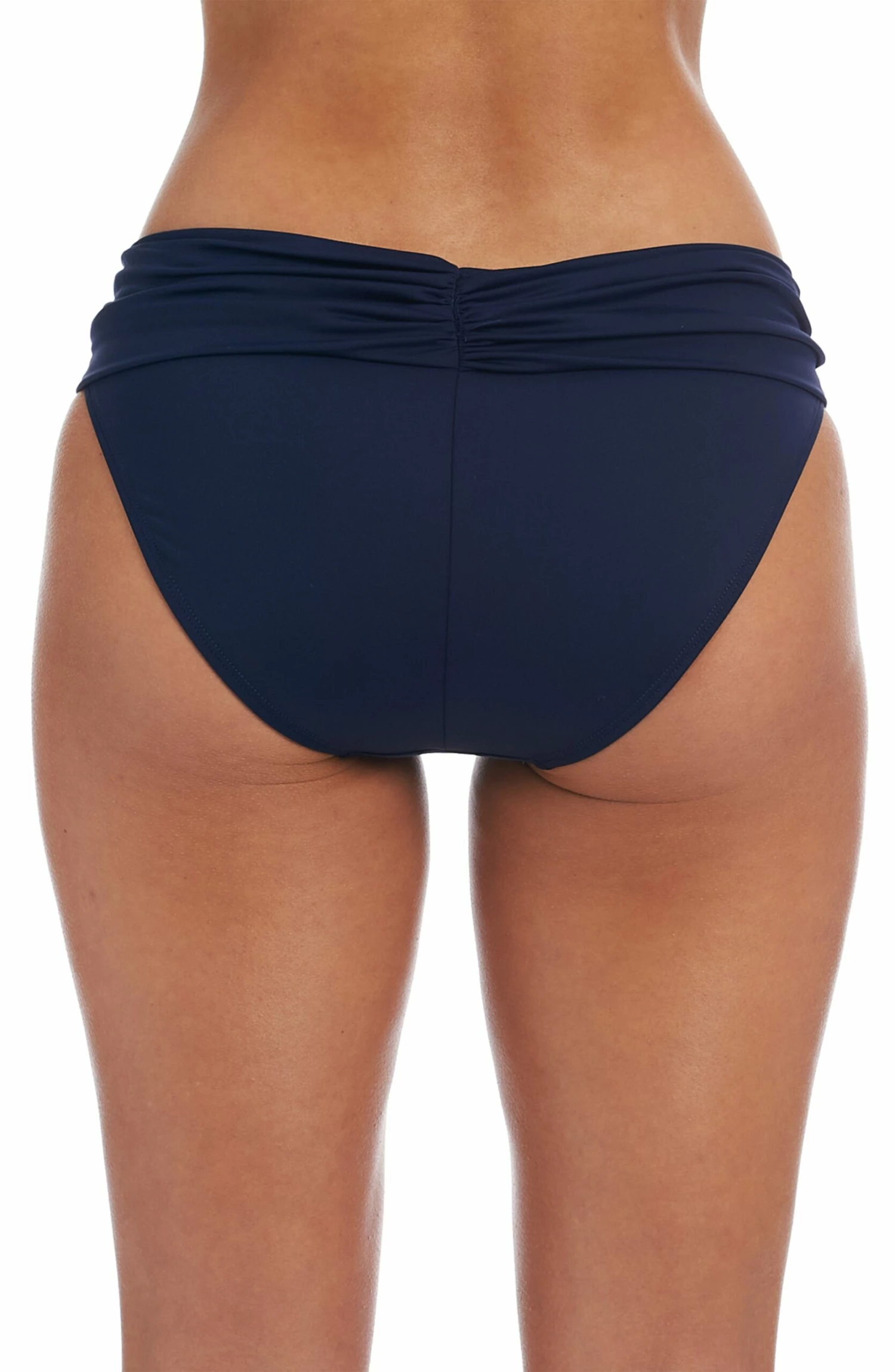 Island Goddess Shirred Band Hipster Bottom - Indigo 4 Island Goddess Shirred Band Hipster Bottom - Indigo - Image 2