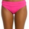 Island Goddess Shirred Band Hipster Bottom - Pop Pink