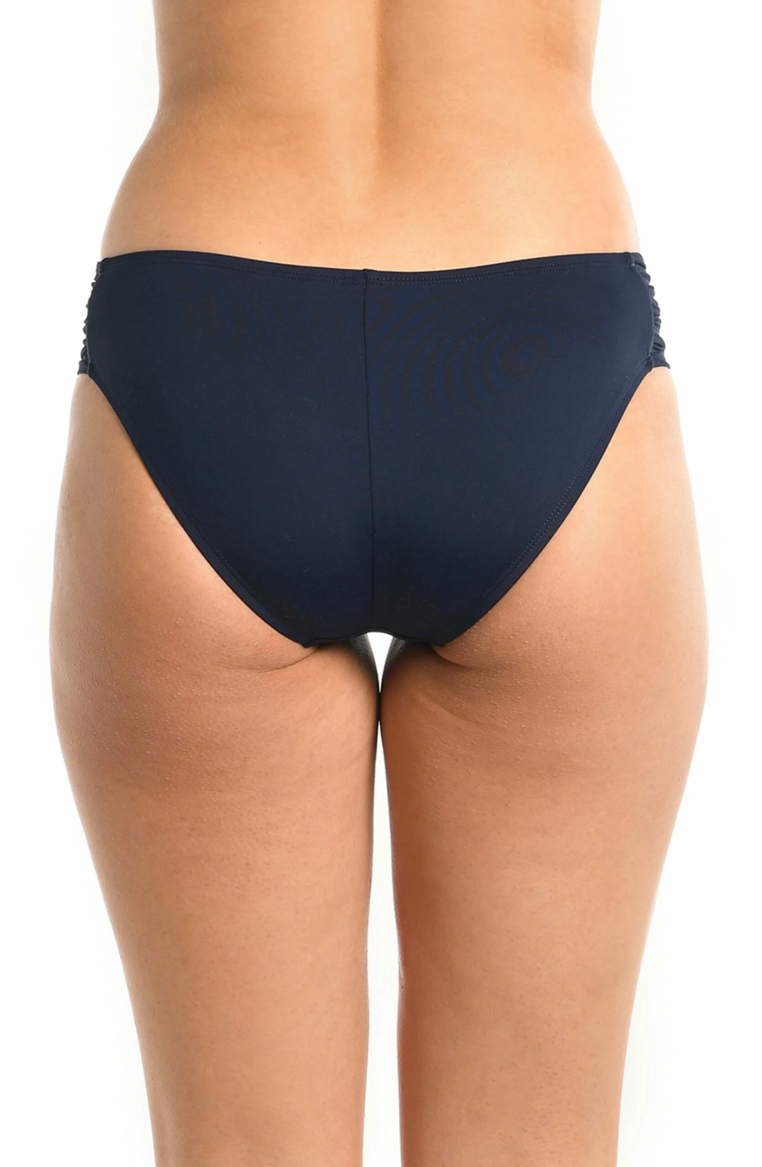 Island Goddess Side Shirred Hipster Bottom - Indigo 4 Island Goddess Side Shirred Hipster Bottom - Indigo - Image 2