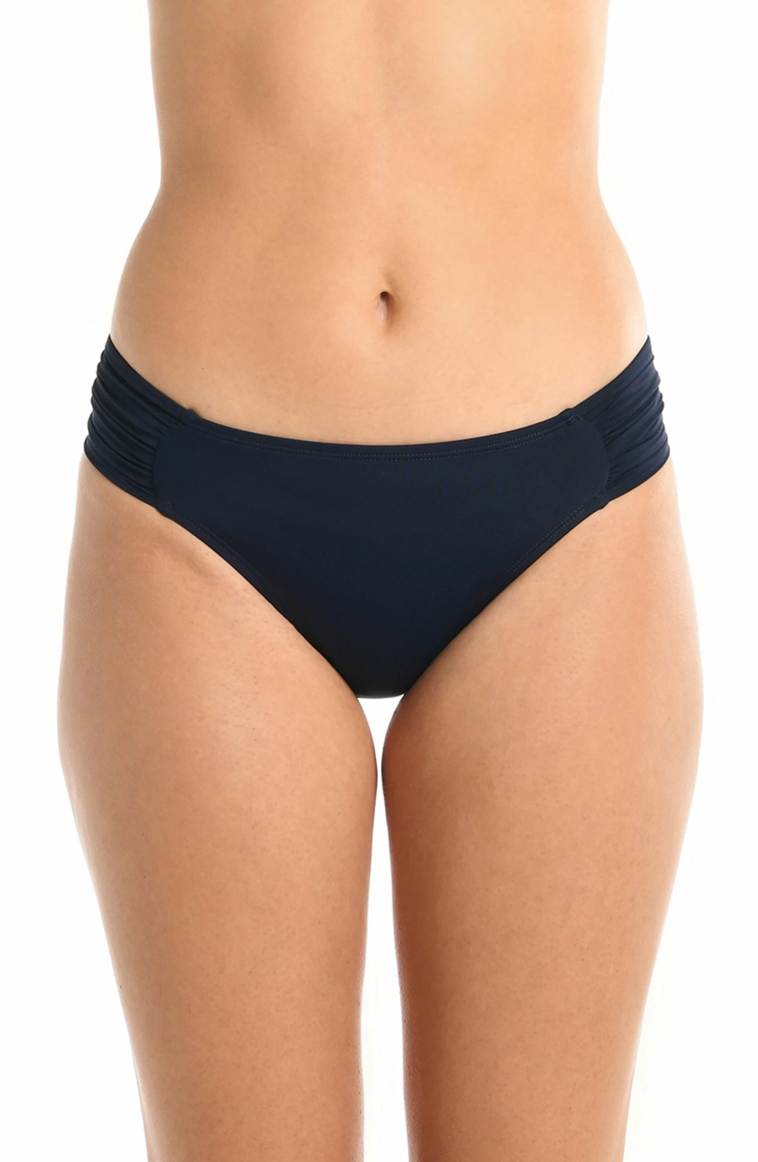 Island Goddess Side Shirred Hipster Bottom - Indigo 3 Island Goddess Side Shirred Hipster Bottom - Indigo