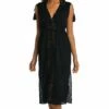 Island Fare Tie Front Mid Length Dress -Lablanca Sales Shop LB1BN38 BLK F 2