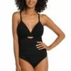Island Goddess Twist Keyhole One Piece - Black -Lablanca Sales Shop LB1IG02 BLK F 1