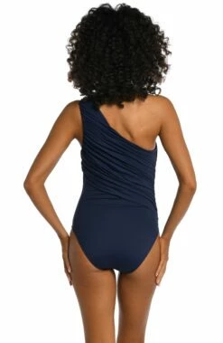 Island Goddess Shirred One Shoulder One Piece - Indigo -Lablanca Sales Shop LB1IG03 IND B 1 c236482f 3b0c 42f6 a133 a80b1dd37860