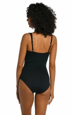 Island Goddess Ruffle Surplice One Piece - Black 6 Island Goddess Ruffle Surplice One Piece - Black -Lablanca Sales Shop LB1IG26 BLK B 2