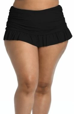 Island Goddess Ruffle Skirted Bottom - Black -Lablanca Sales Shop LB1IG91W BLK F