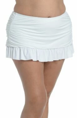 Island Goddess Ruffle Skirted Bottom - White