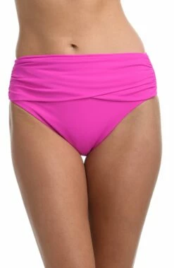 Island Goddess Mid Waist Sash Band Bottom - Orchid