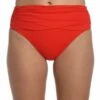 Island Goddess Mid-Waist Sash Band Bottom - Cherry