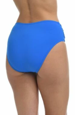Island Goddess Side Shirred High Waist Bottom - Capri Blue -Lablanca Sales Shop LB1IG98CPB B1