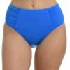 Island Goddess Side Shirred High Waist Bottom - Capri Blue -Lablanca Sales Shop LB1IG98CPB F1