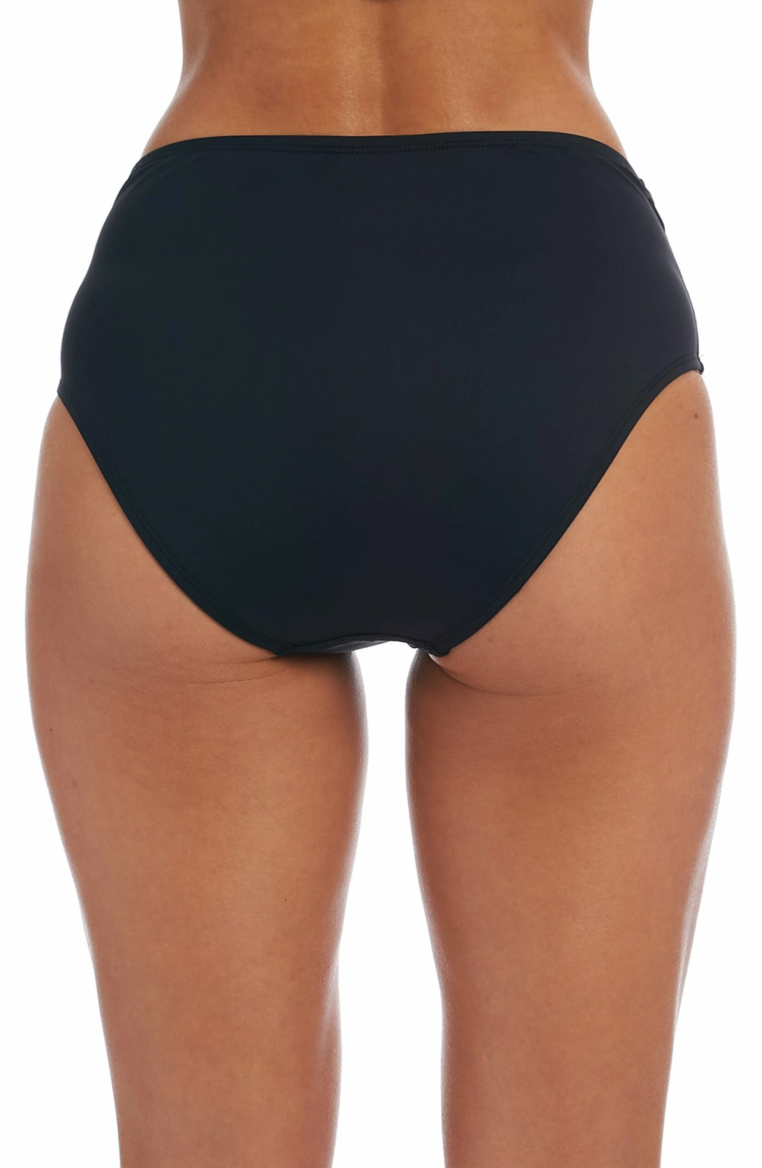 Island Goddess Side Shirred High Waist Bottom - Black 4 Island Goddess Side Shirred High Waist Bottom - Black - Image 2