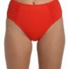 Island Goddess Side Shirred High-Waist Bottom - Cherry -Lablanca Sales Shop LB1IG98 CHR F1