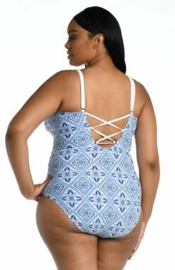 Mediterranean Breeze Strappy Back One Piece -Lablanca Sales Shop LB2CZ21W CPB B1
