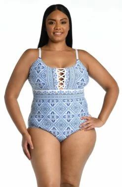 Mediterranean Breeze Strappy Back One Piece -Lablanca Sales Shop LB2CZ21W CPB F2