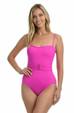 Island Goddess Bandeau One Piece - Orchid
