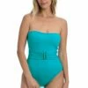 Island Goddess Bandeau One Piece - Turquoise