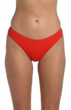 Island Goddess Scoop Front Ruched Back Bottom - Cherry
