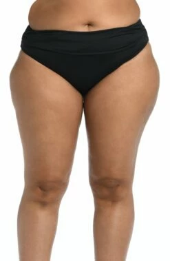 Island Goddess Shirred Band Hipster Bottom - Black -Lablanca Sales Shop LB2IG95W BLK B