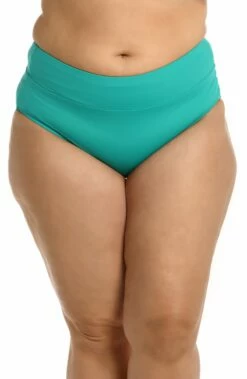 Island Goddess High-Waist Bottom - Emerald