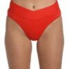 Island Goddess Crossover High-Waist Bottom - Cherry 2 Island Goddess Crossover High-Waist Bottom - Cherry -Lablanca Sales Shop LB2IG99 CHR F