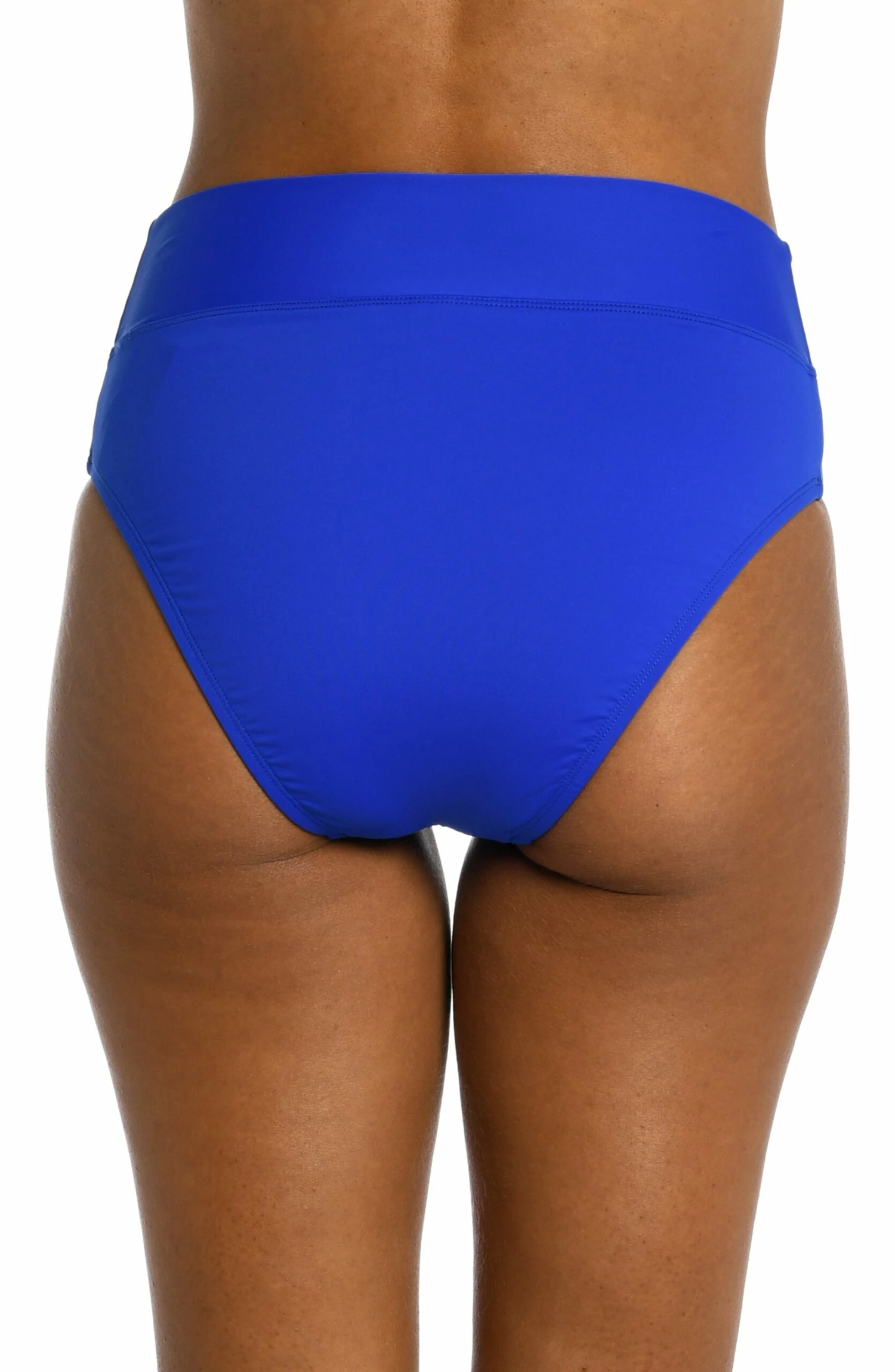 Island Goddess Crossover High-Waist Bottom - Sapphire 4 Island Goddess Crossover High-Waist Bottom - Sapphire - Image 2