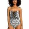Oasis Tile Strappy Back One Piece