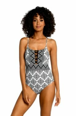 Oasis Tile Strappy Back One Piece