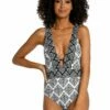 Oasis Tile Plunge One Piece 2 Oasis Tile Plunge One Piece -Lablanca Sales Shop LB3VD26 BWH F 2